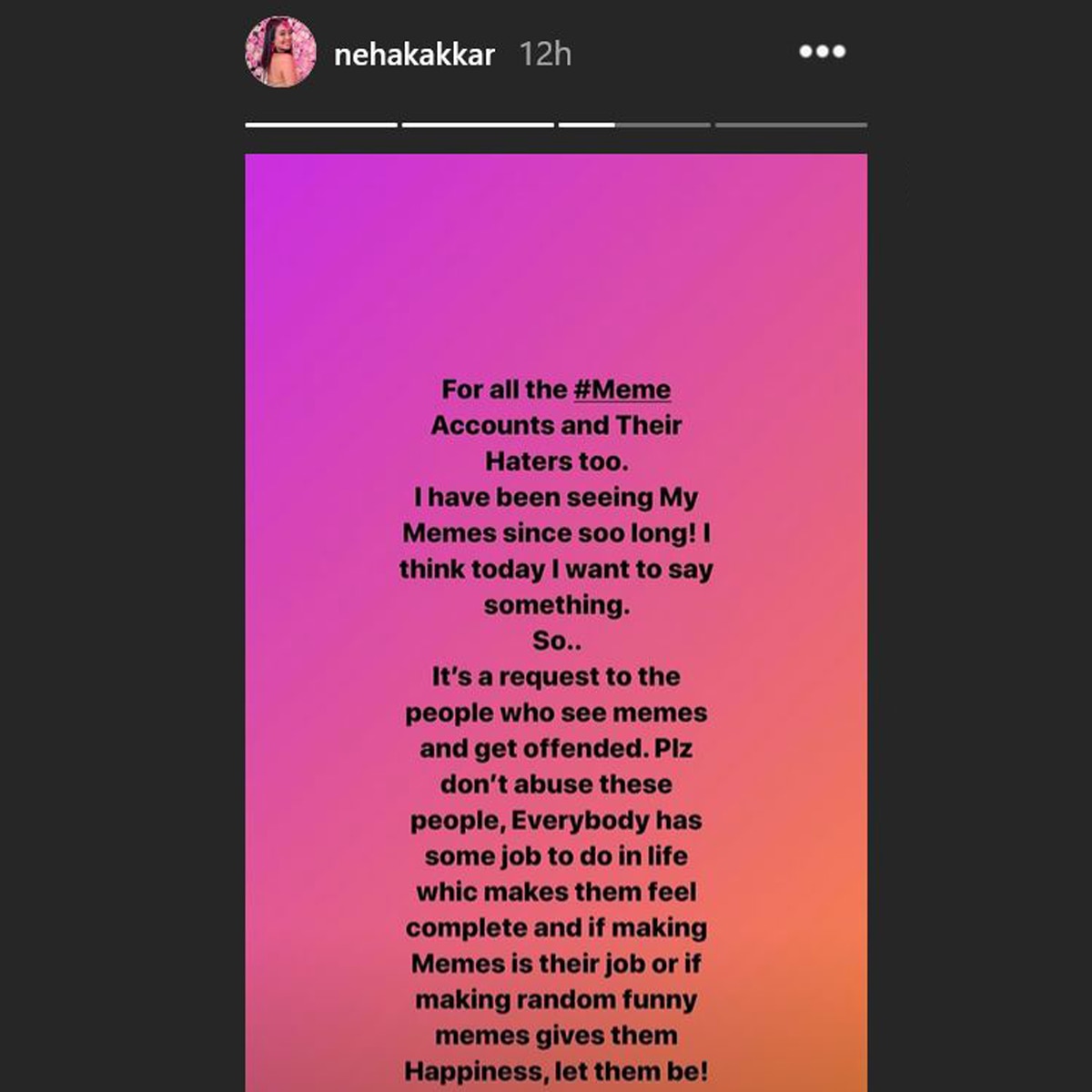 नेहा की पोस्ट