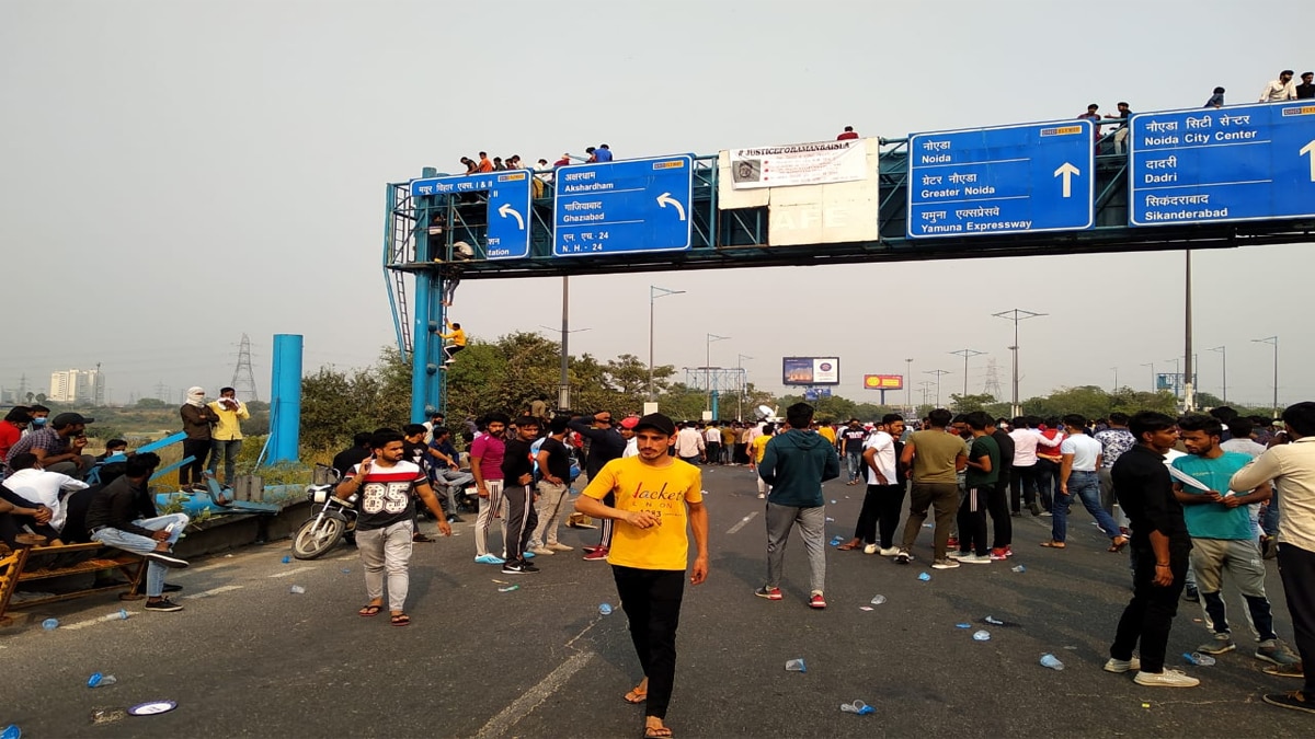 अमन बैंसला को न्याय दिलाने की मांग को लेकर गुर्जर समाज का प्रदर्शन. 