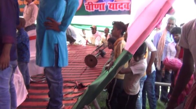  मीनापुर में थी पप्पू यादव की जनसभा.