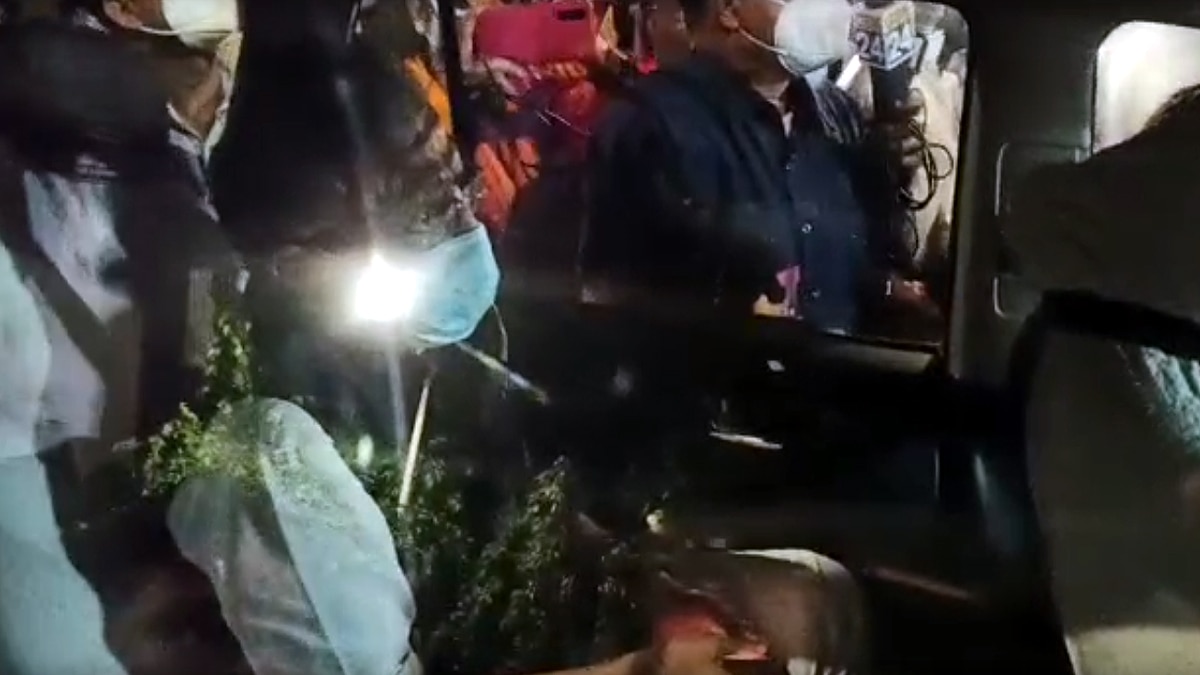 Ramvilas Paswan Daughter Son in law anil sadhu stopped at Patna Airport 