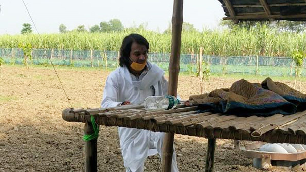 तेज प्रताप यादव ने खेत में चलाया ट्रैक्टर (फोटो आजतक)