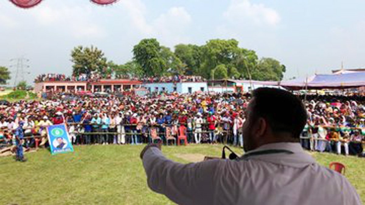 लखीसराय और जमुई तेजस्‍वी यादव की हुई चुनावी सभा (फोटो ट्विटर)