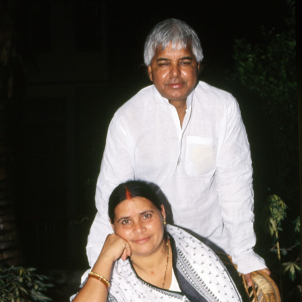 Lalu Yadav with wife Rabdi Devi