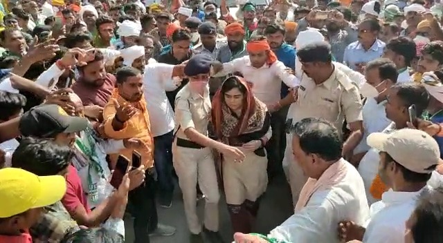 लालू यादव की बहू ऐश्वर्या ने किया रोड शो