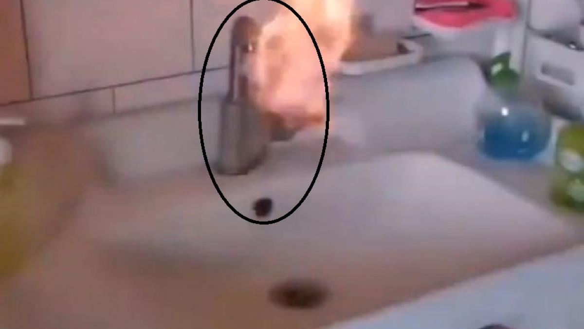 नल से पानी की जगह निकलने लगी आग