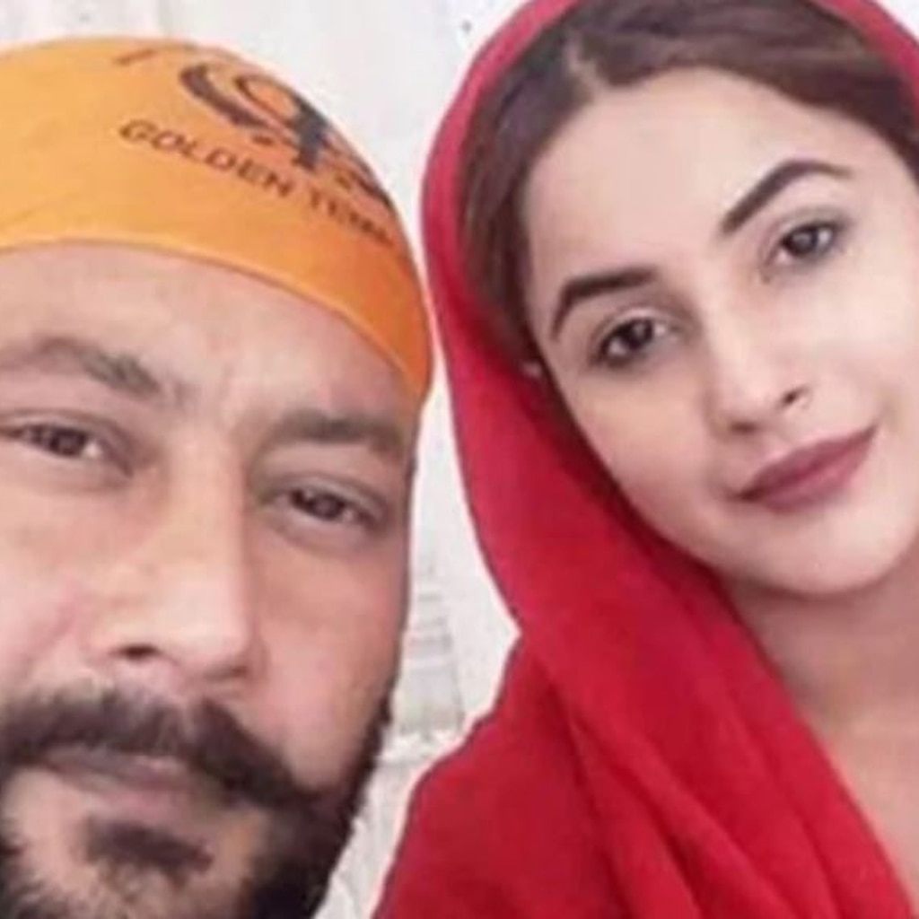 अपने पिता संग शहनाज गिल 
