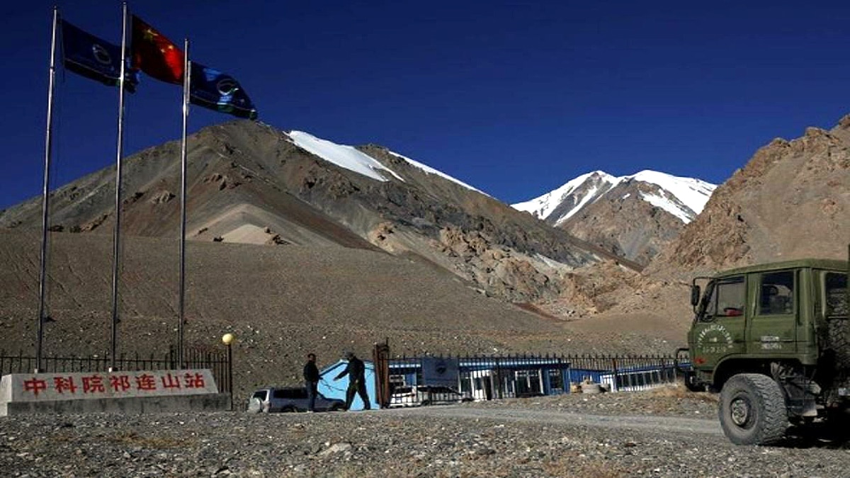 Third pole of world China Qilian Glacier Laohugou melting