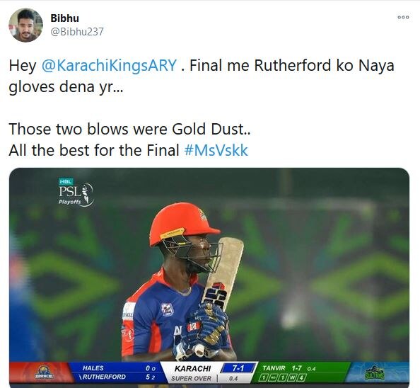 Karachi Kings Sherfane Rutherford