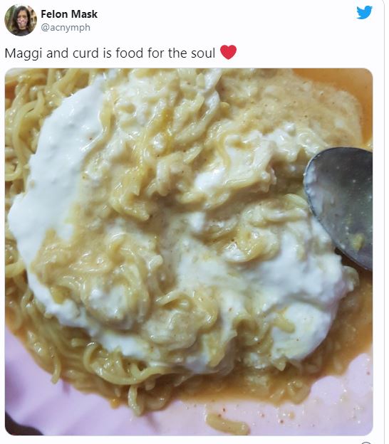 दही के साथ खायी मैगी