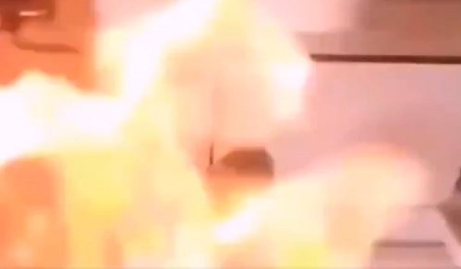 जब टंकी से निकलने लगी आग की लपटें...