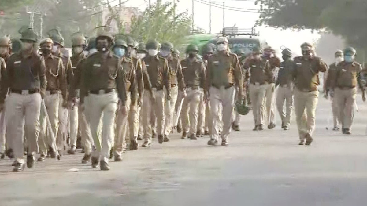 दिल्ली पुलिस हाई अलर्ट पर (Photo ANI)