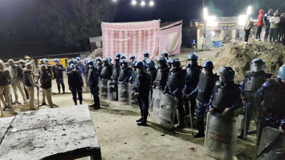 सोनीपत-पानीपत हलदाना बॉर्डर को पूरी तरह सील (Photo PTI)