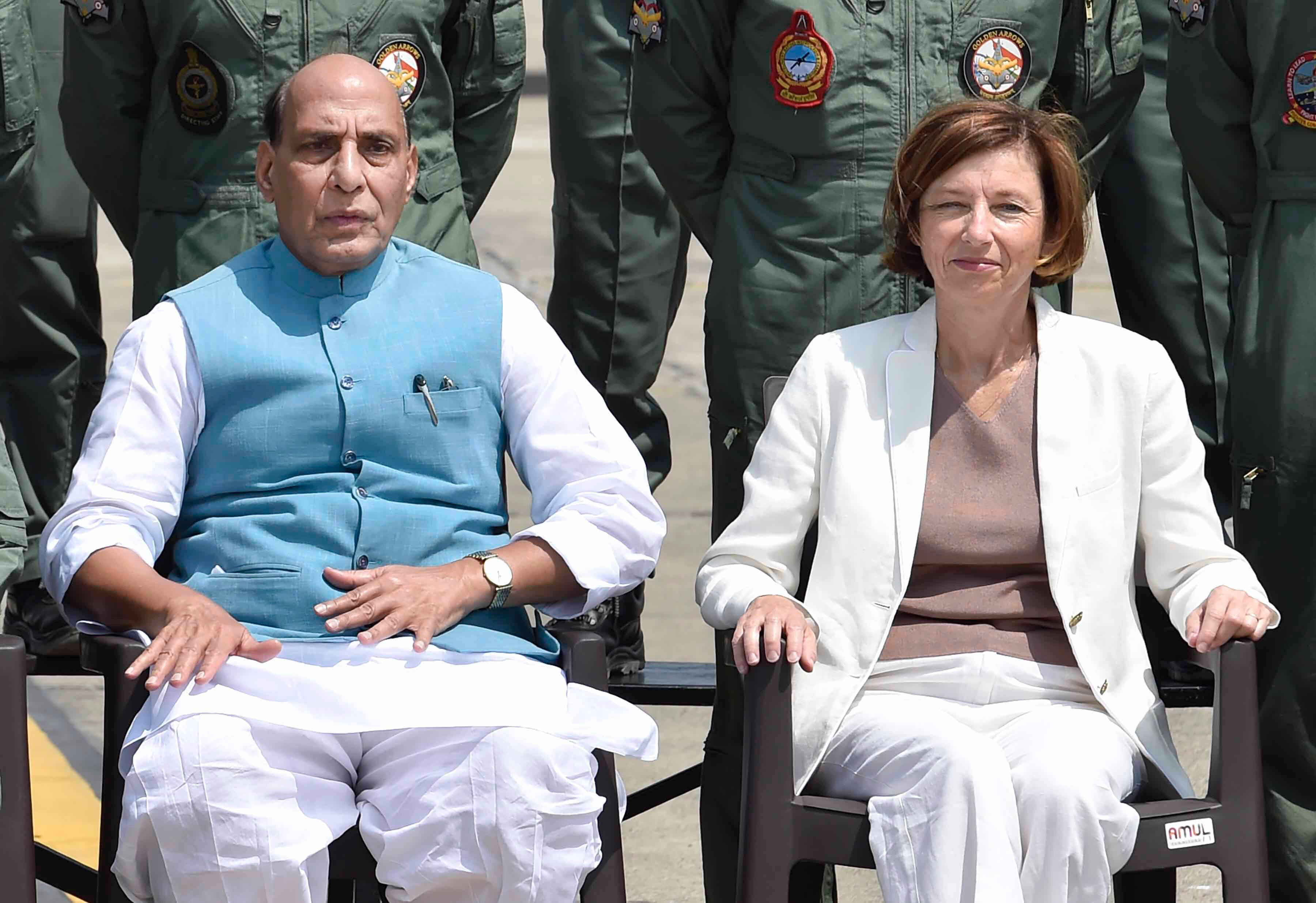 राजनाथ सिंह और फ्लोरेंस पार्ली