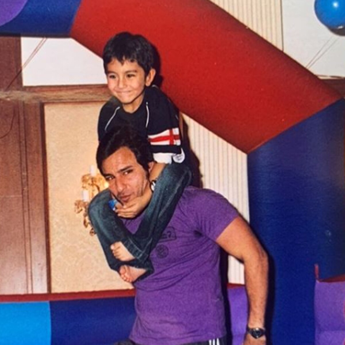 इब्राहिम अली खान संग सैफ अली खान