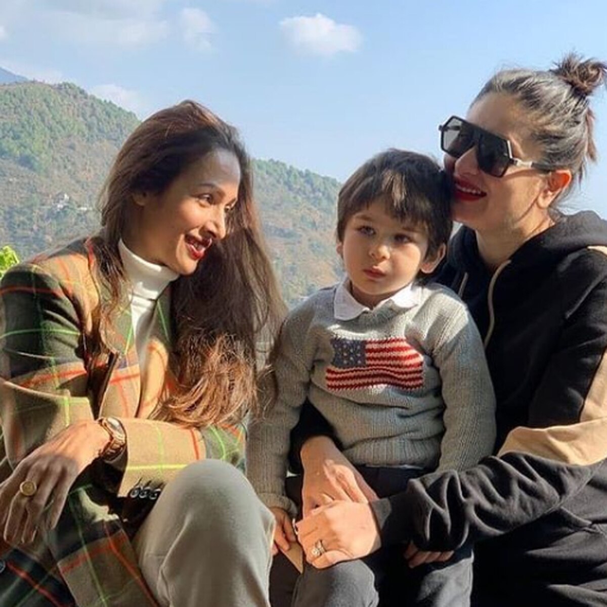 करीना कपूर-तैमूर अली खान-मलाइका अरोड़ा 