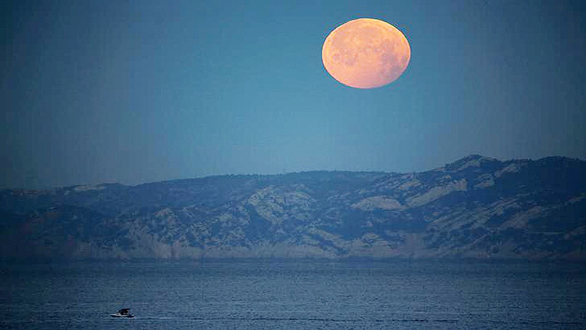 Full Moon and penumbral lunar eclipse
