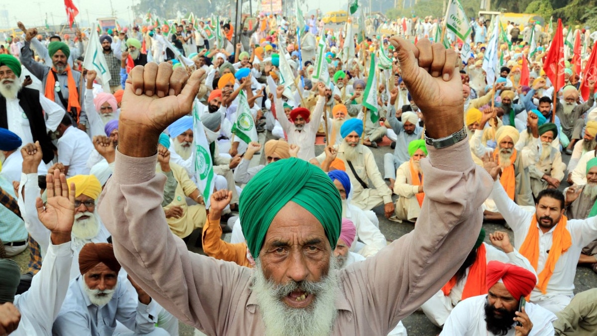 कृषि कानून के खिलाफ किसानों का गुस्‍सा. 
