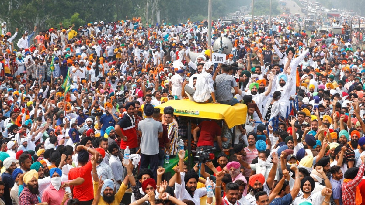 कृषि कानून के खिलाफ किसानों का गुस्‍सा. 