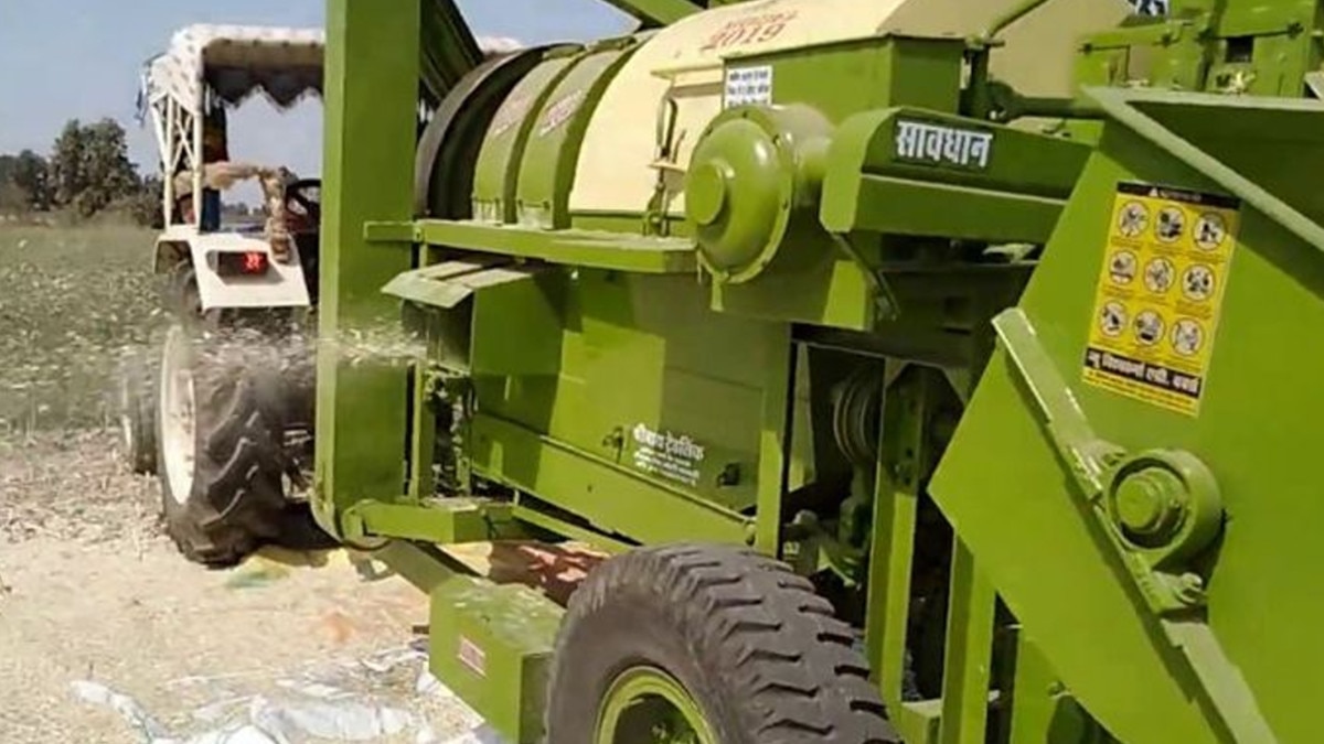 धान काटते वक्‍त थ्रेशर मशीन में फंसा 12 साल का बच्‍चा