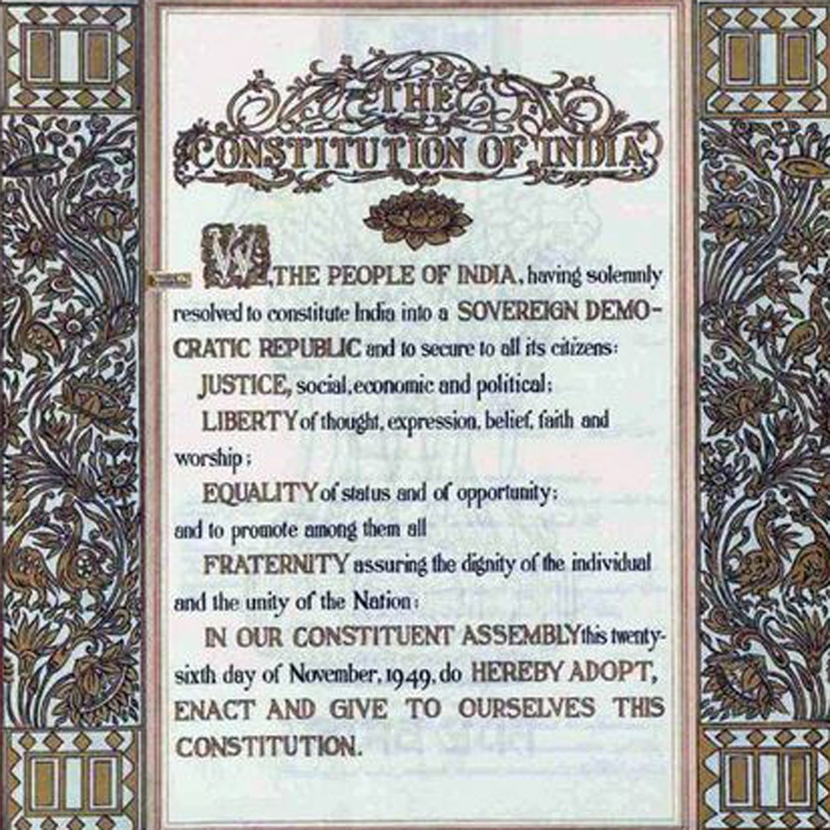  Know Important things about the Constitution of India 