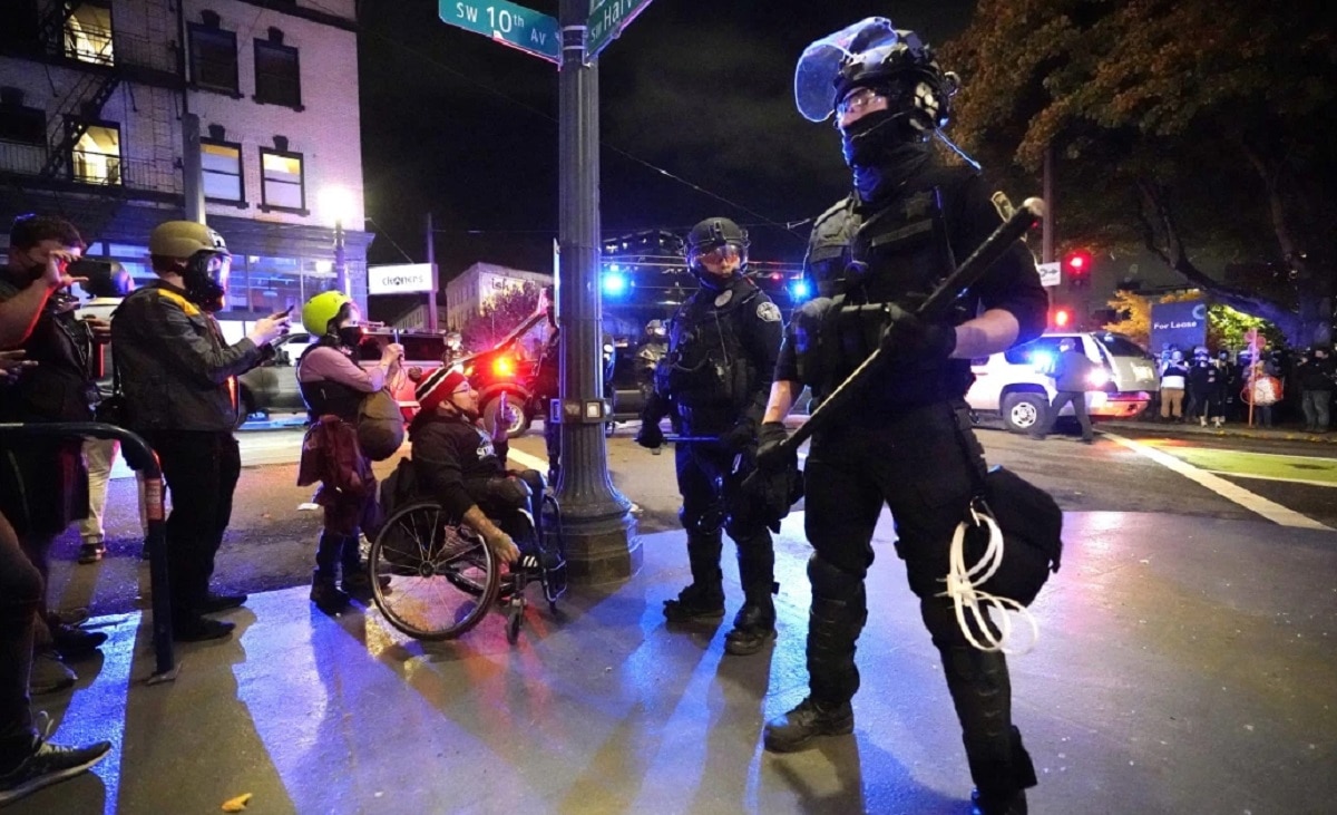 अमेरिकी चुनाव नतीजों के बीच प्रदर्शन