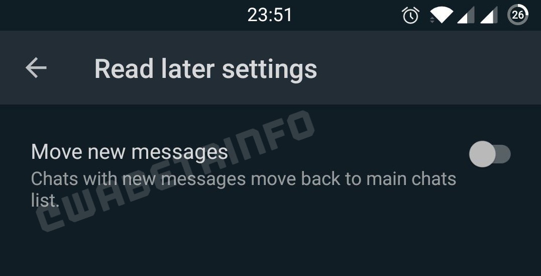 whatsapp read later new feature 