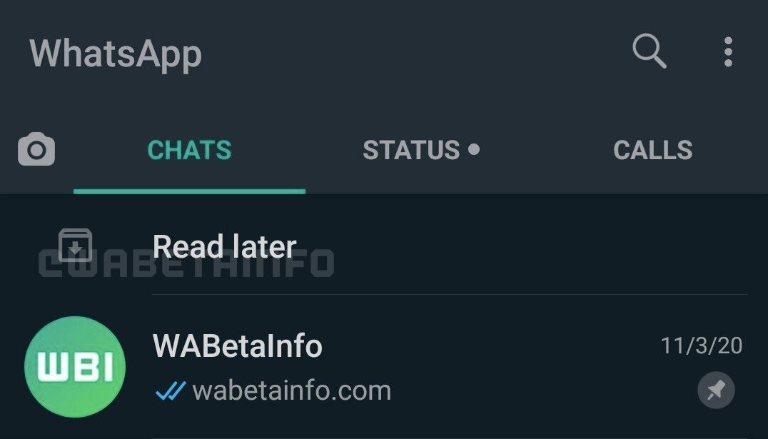 whatsapp read later archive 