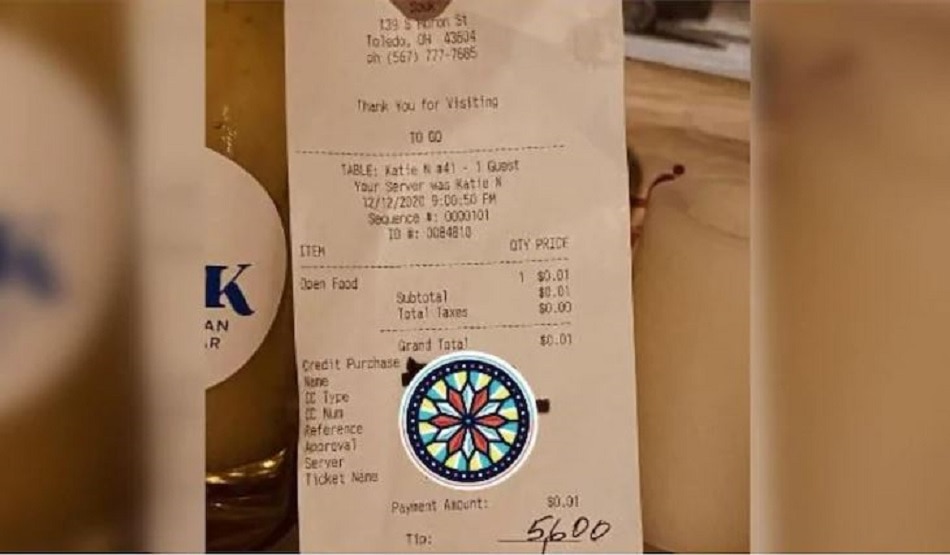 हजारों डॉलर की टिप