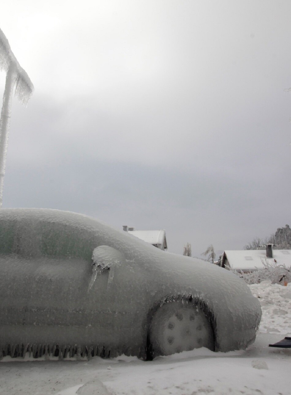 frozen car
