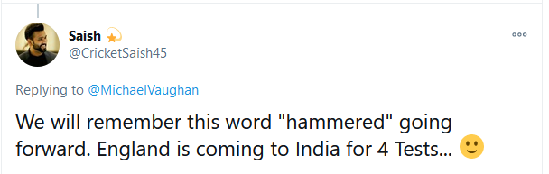 Michael Vaughan tweet