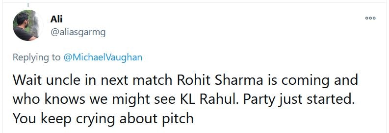 Michael Vaughan Tweet