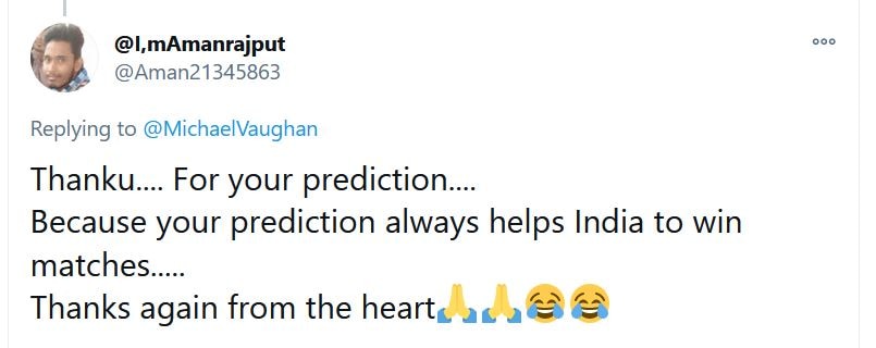 Michael Vaughan Tweet