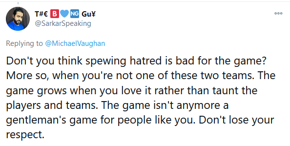 Michael Vaughan tweet