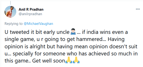Michael Vaughan tweet