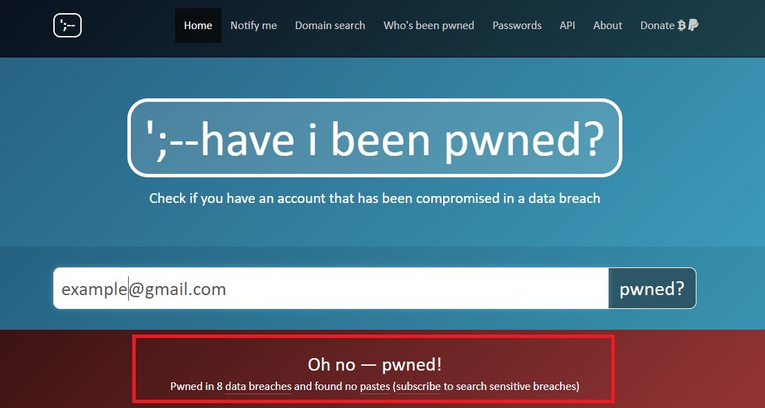 Leaked id password check