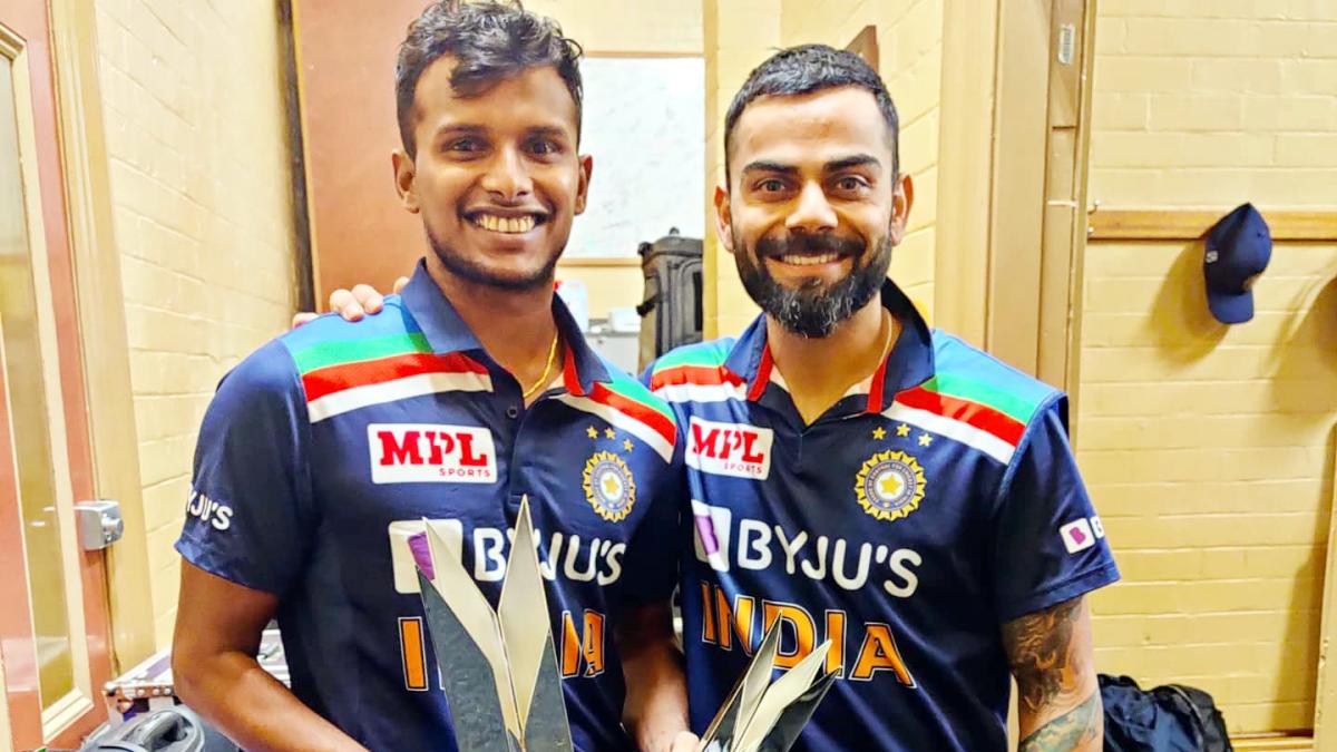 Natarajan and Virat Kohli
