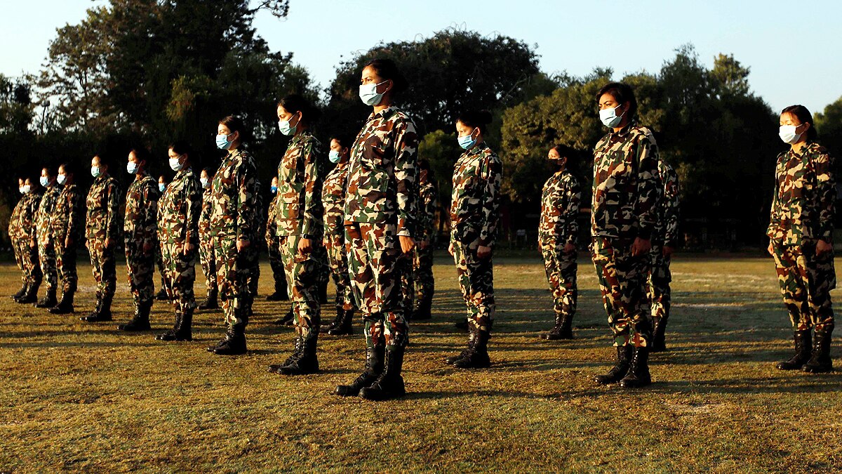 Nepal Female Soldiers performing last rituals of Corona Victims 