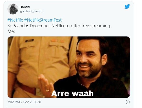 नेटफ्लिक्स फ्री होने पर खुश हुए लोग