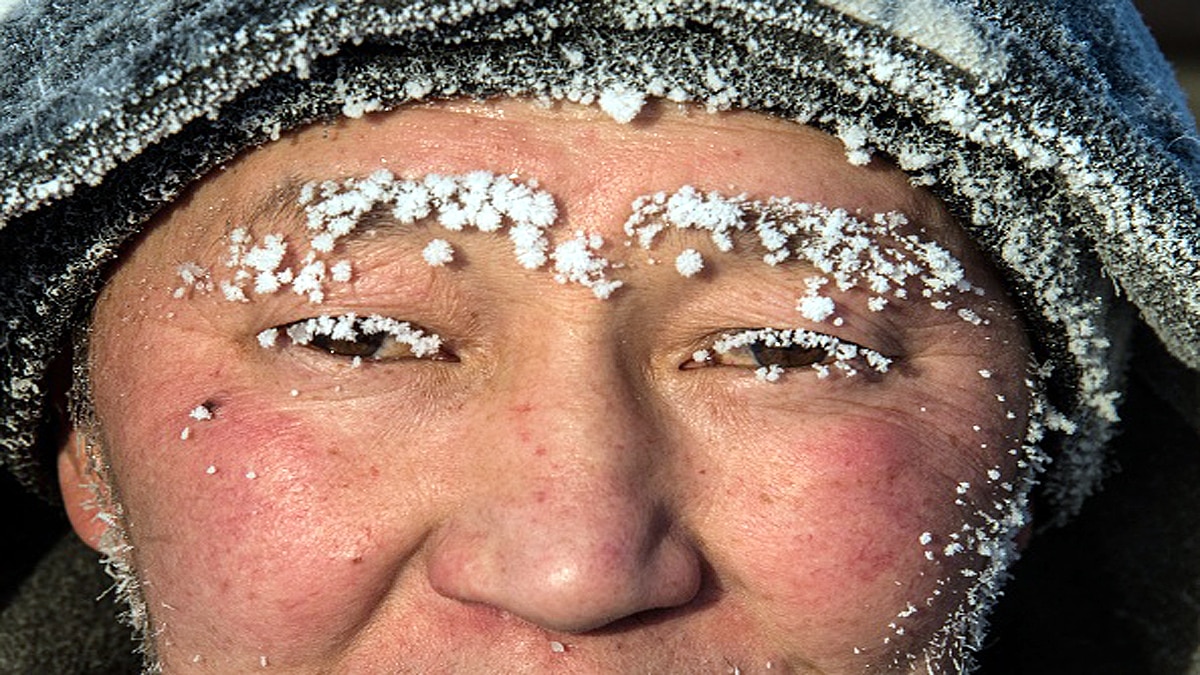 Noodles and Egg Frozen In Air Siberia 