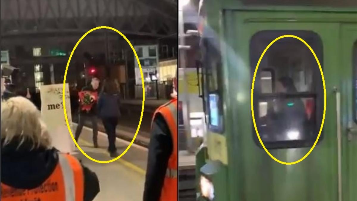 रेलवे स्टेशन पर गर्लफ्रेंड का ऐसे किया प्रपोज