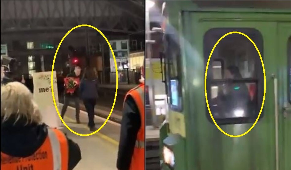 रेलवे स्टेशन पर गर्लफ्रेंड को किया प्रपोज