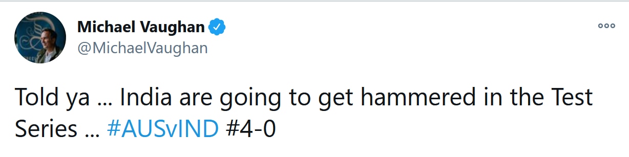 Michael Vaughan tweet