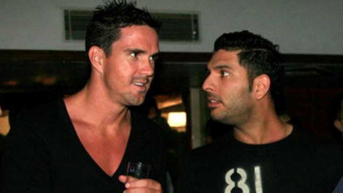Kevin Pietersen and Yuvraj Singh 