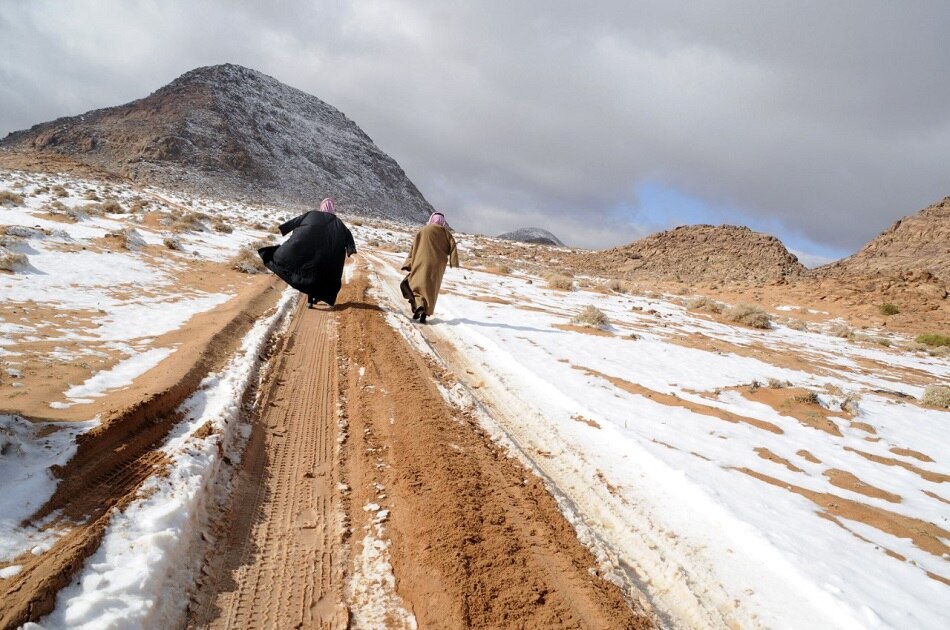 रेगिस्तान में स्नो फॉल