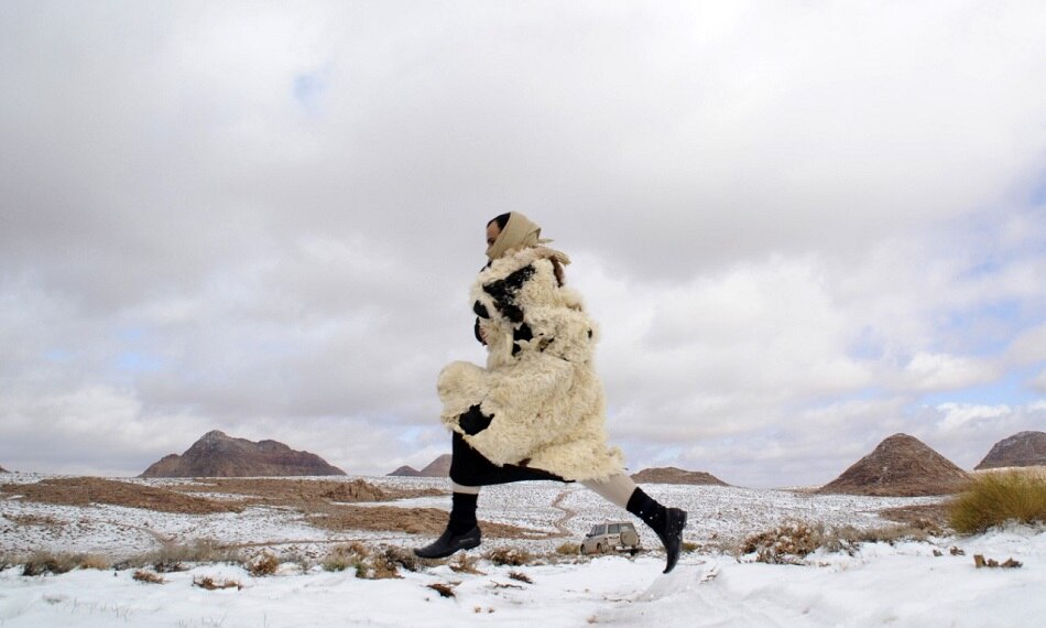 रेगिस्तान में स्नो फॉल