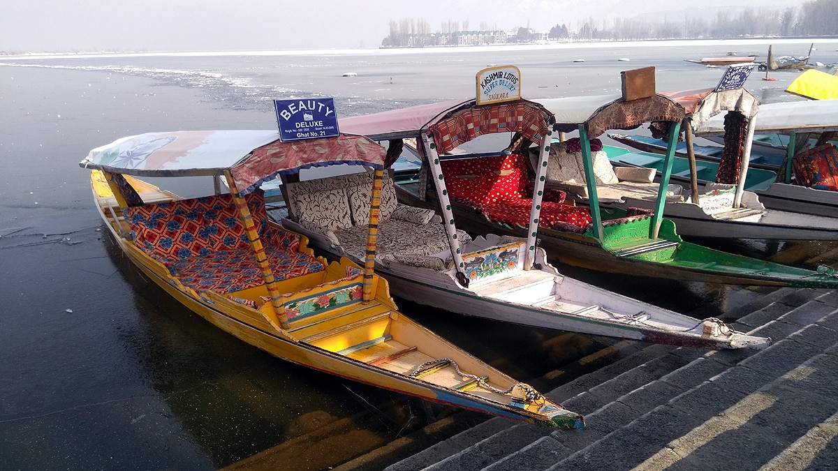 Dal Lake Frozen In Srinagar