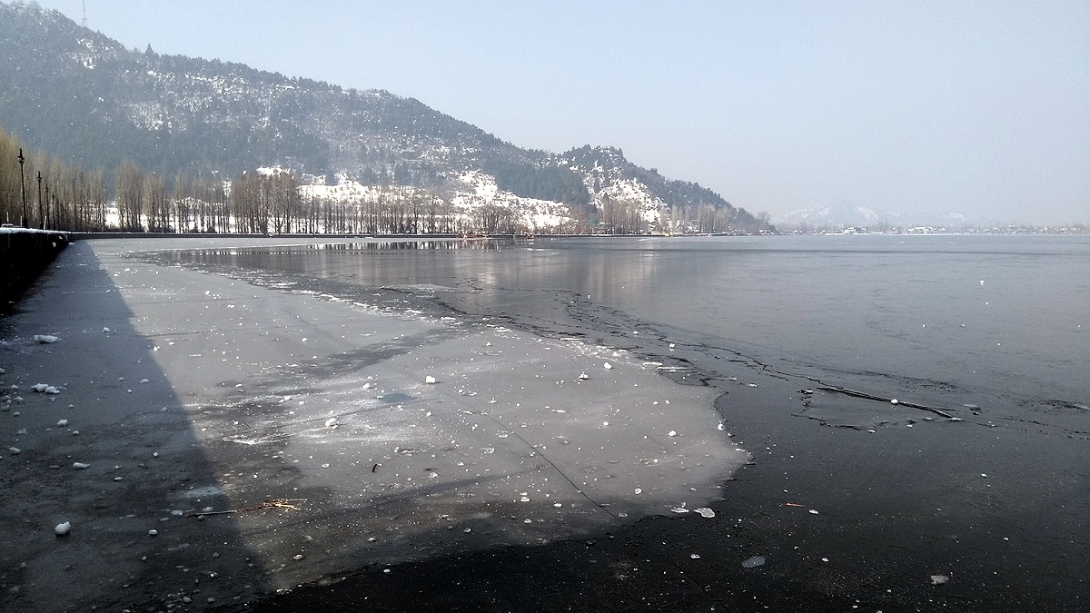 Dal Lake Frozen In Srinagar