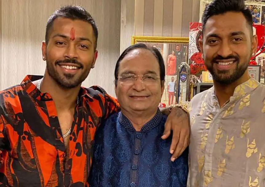 Hardik pandya with Father's Memory