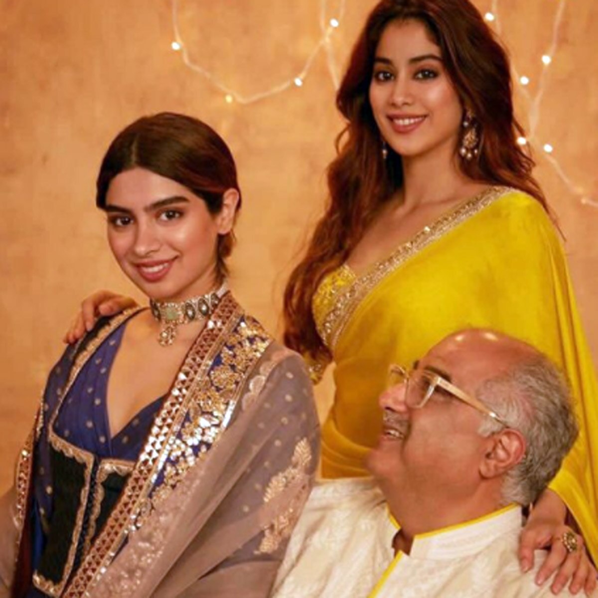 जाह्नवी कपूर, बोनी कपूर, खुशी कपूर 