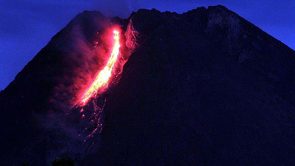 Mount Merapi Volcano of Indonesia Erupts 